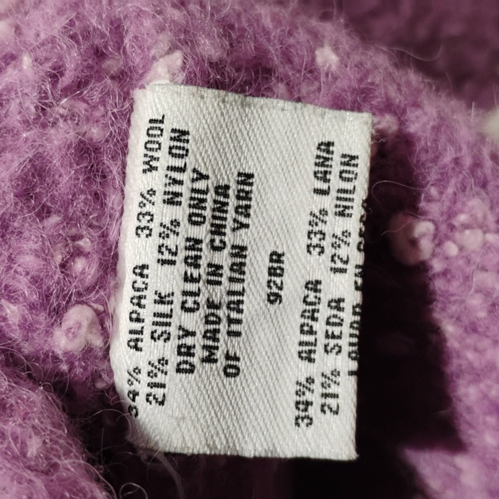 (C-31) SALE! Eileen Fisher Alpaca Silk Wool Blend Italian Yarn Sweater Like New - Picture 5 of 12